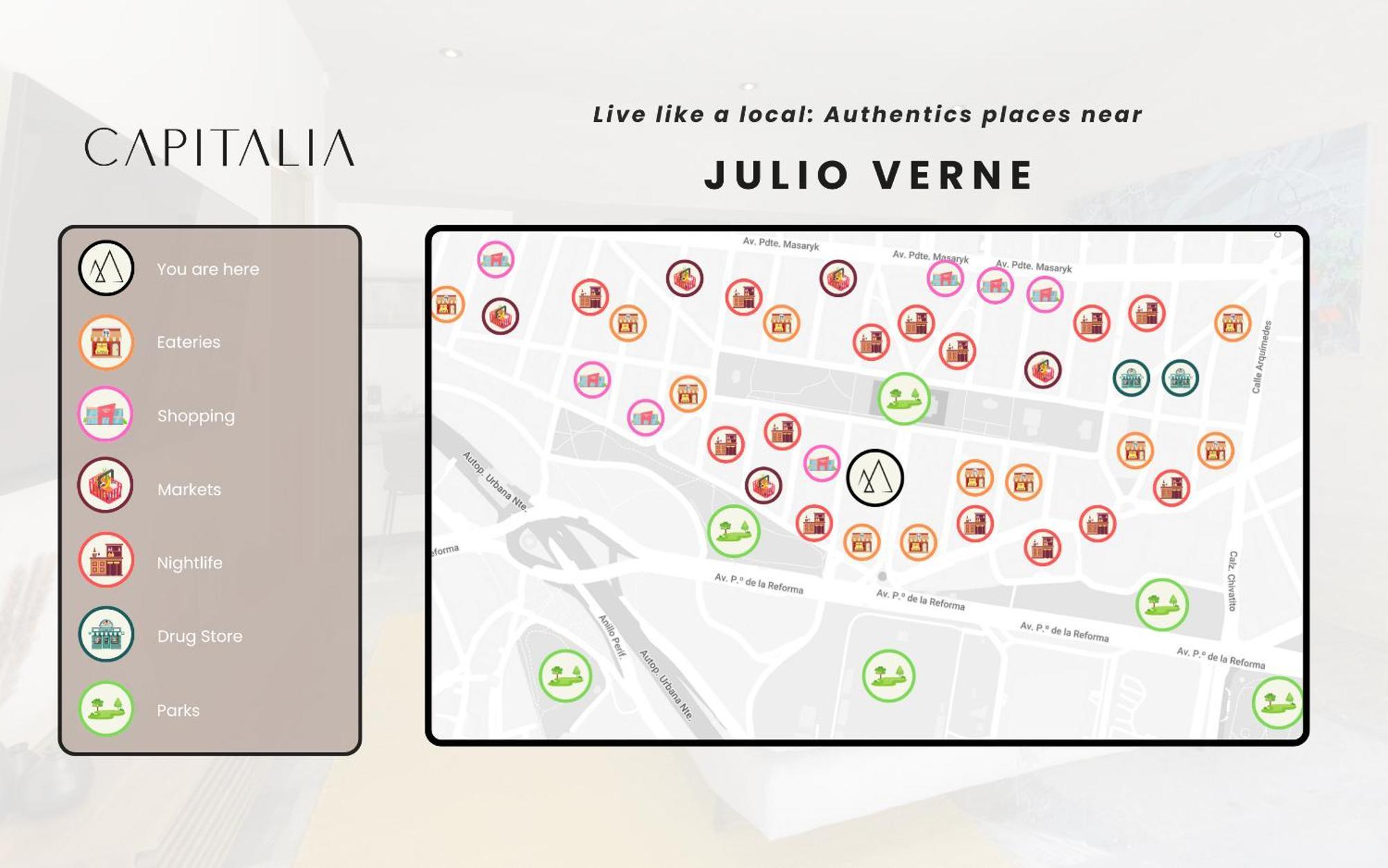 Capitalia - Apartments - Polanco - Julio Verne Mexikóváros Kültér fotó